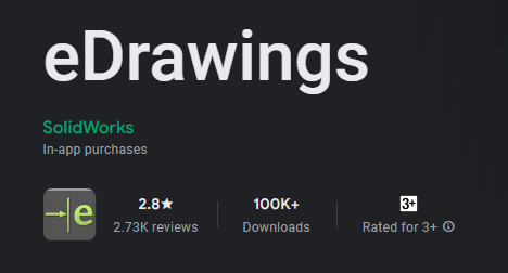 لوگوی برنامه edrawing و تعداد نصب آن-dwg-android