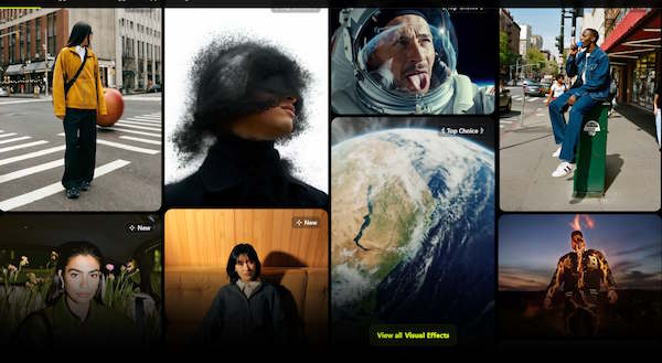 جلوه های تصویری سایت Higgsfield 