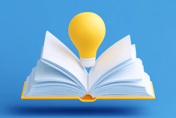 لامپی بالای یک کتاب