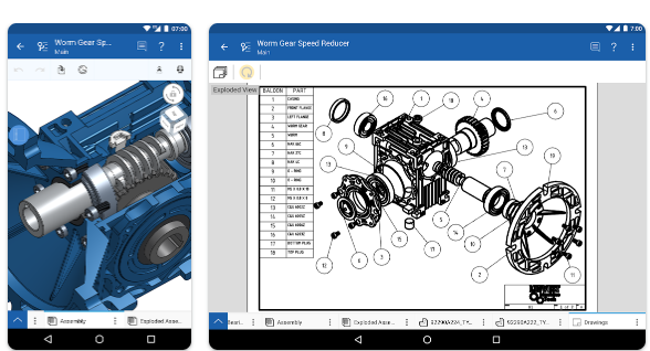 برنامه onshape در موبایل-باز کردن فایل dwg در اندروید