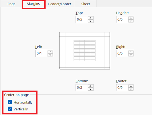 تعیین حاشیه صفحه-پرینت تمام صفحه در اکسل