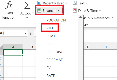 بخش مربوط به محاسبه قسط وام- تابع قسط وام