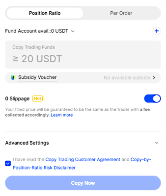 تنظیمات کپی تریدینگ