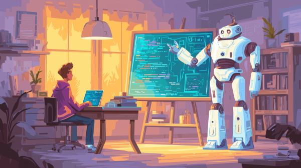 استفاده از هوش مصنوعی برای یادگیری برنامه نویسی از پایه