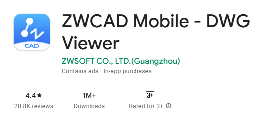 برنامه zwcad- اتوکد در گوشی