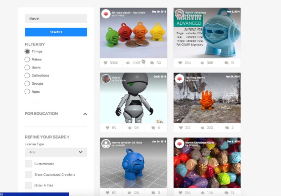 تصویر وب‌سایت برای انتخاب و دانلود مدل سه‌ بعدی - پرینتر سه بعدی چیست