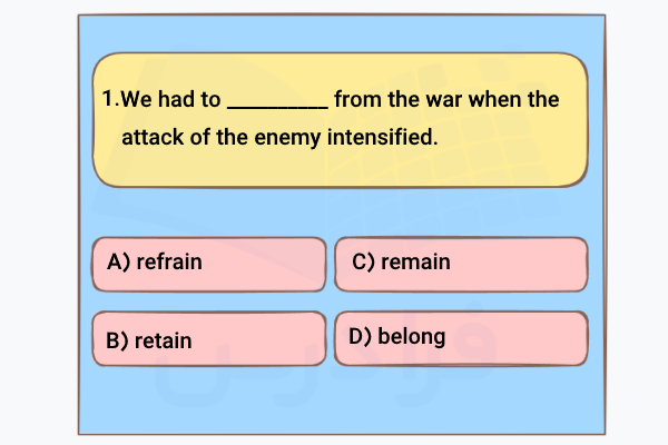 نمونه سوال تعیین سطح پیشرفته - گرامر