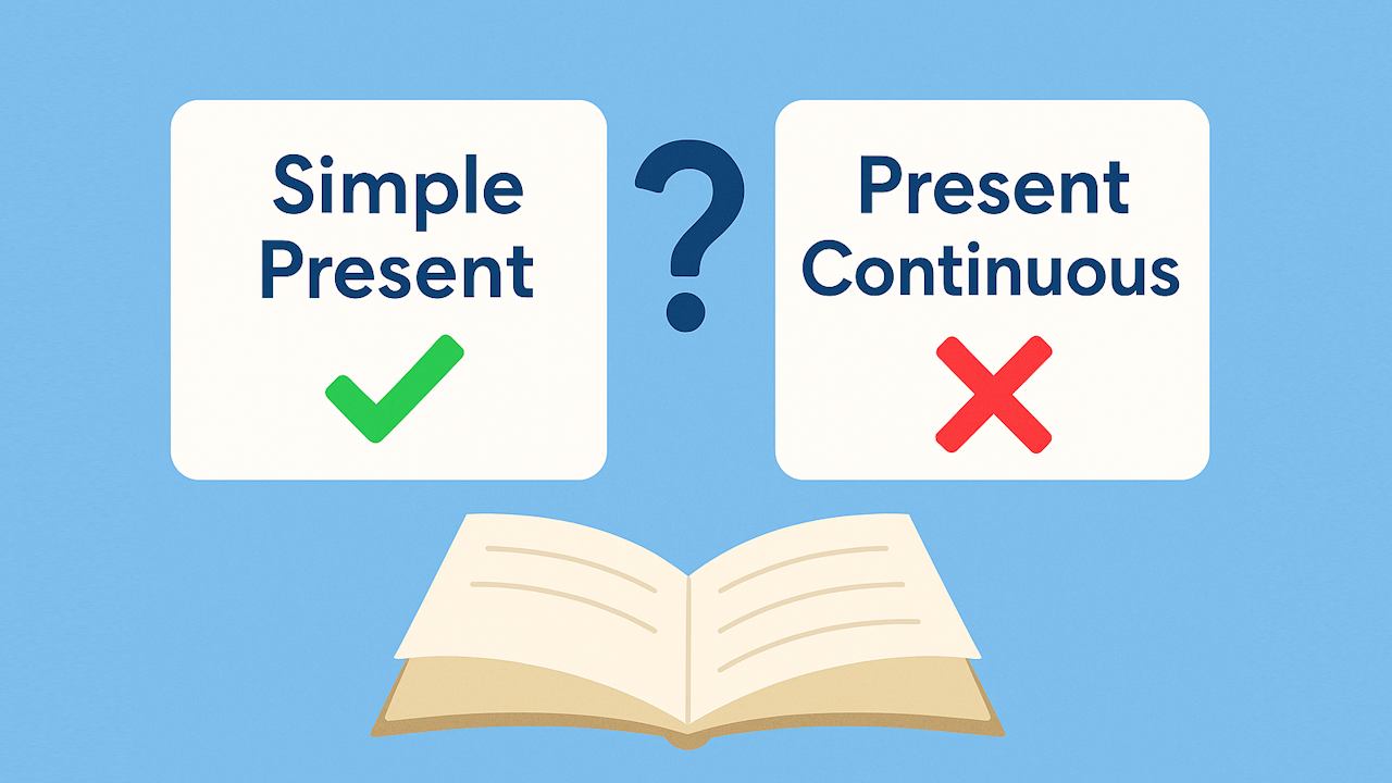 نمونه سوال حال ساده و حال استمراری در انگلیسی + مثال، تمرین و جواب