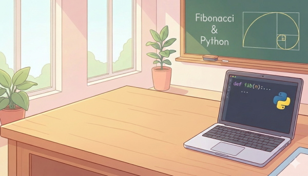 لپتاپ باز بر روی میز و جلو تخته سیاه - نمونه سوال پایتون با جواب رایگان