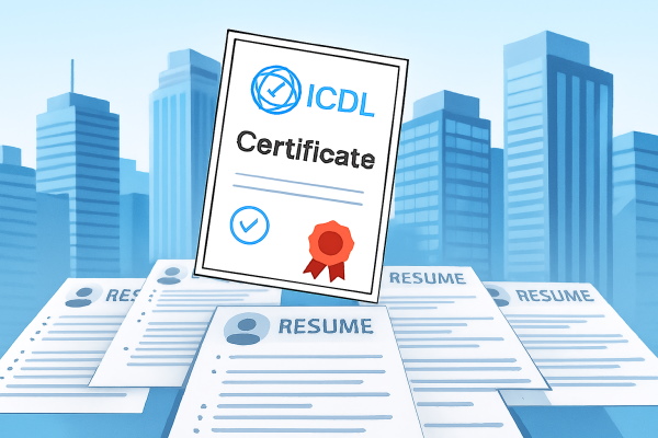 مدرک ICDL در حال ارسال به سمت شرکت برای کار