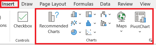 باکس رسم نمودار در اکسل-excel-report
