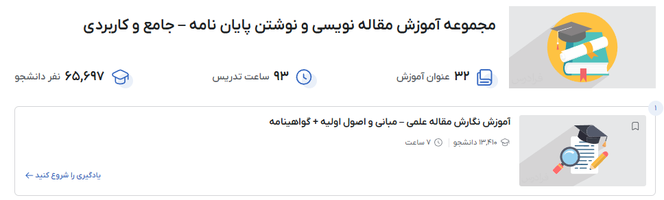 مجموعه فیلم آموزش مقاله نویسی و نوشتن پایان نامه