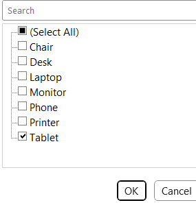 باکس فیلتر دستهبندی-گزارش گیری در اکسل
