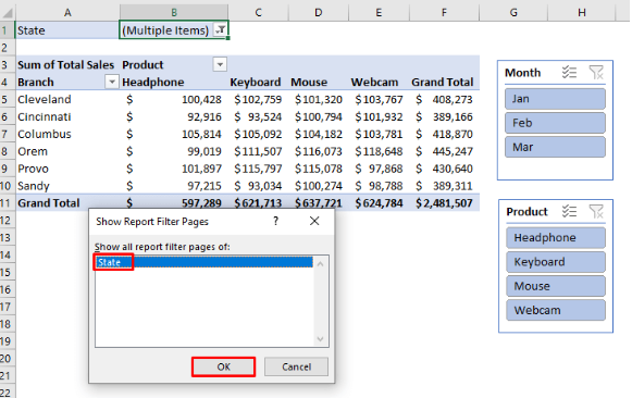 انتخاب بخش فیلتر شده برای گزارشگیری جداگانه-excel-report