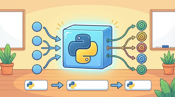 جعبه معلق بر روی هوا با لوگوی پایتون