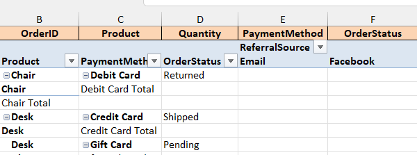 فرم تکرار کردن تیترها در جدول- excel-report