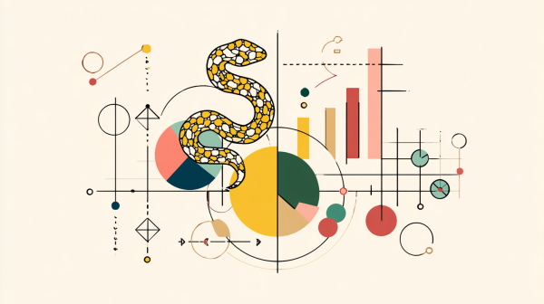 ماری که در حال حرکت بر روی نمودارهای عددی است.