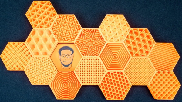 نمونه‌های مختلف پر کردن درون قطعات ساخته شده با پرینتر سه بعدی