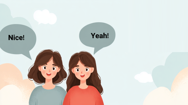 دو دختر در حال صحبت کردن به انگلیسی