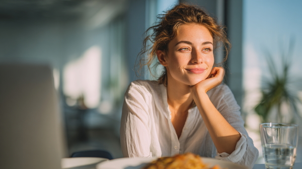 زنی در حال نگاه کردن به پنجره