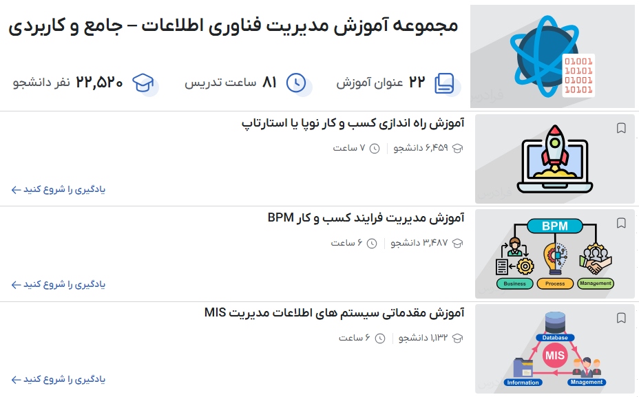مجموعه آموزش مدیریت فناوری اطلاعات – جامع و کاربردی