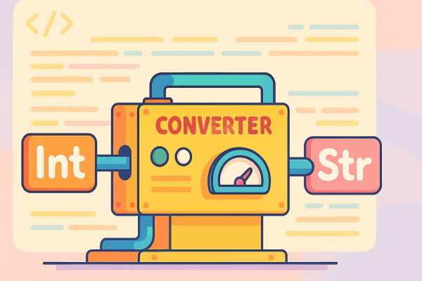 دستگاهی که از طرف آن نوع داد int وارد شده و از طرف آن str خارج می‌شود. - casting در پایتون