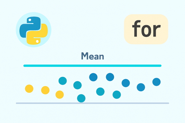استفاده از دستورات تابع پایتون و حلقه for برای محاسبه مقدار میانگین