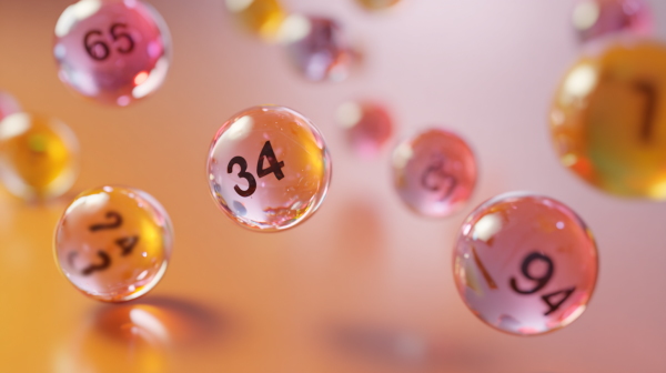 چند عدد که در داخل حباب‌های شفافی در هوا شناور هستند.