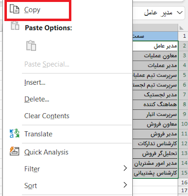 کپی کردن متنهای جدول-organization-chart