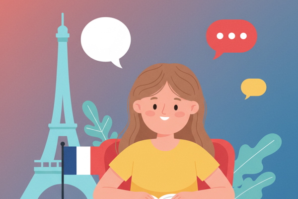 دختری در حال مطالعه تفاوت indicatif و subjonctif در فرانسه