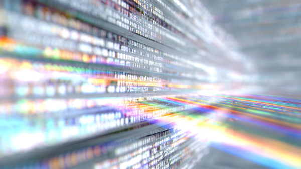 داده‌هایی که به صورت عمودی و افقی در حال ساخت کلمه عبور هستند.