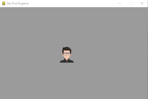 خروجی بازی بعد از اضافه کردن تصویر برای بازیکن - کد ساخت بازی با پایتون