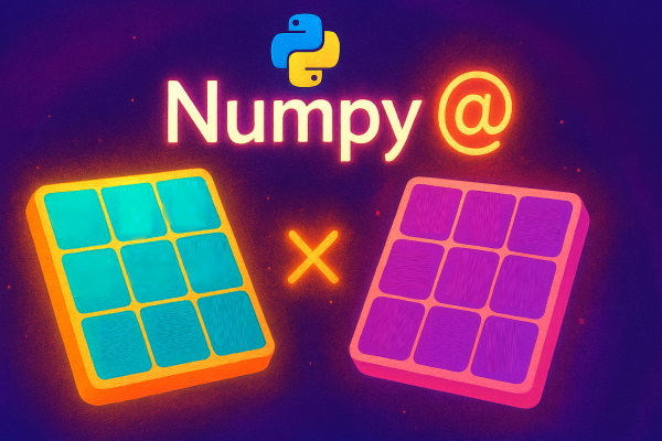 علامت @ در کتابخانه NUMPY برای اجرای ضرب ماتریس با پایتون