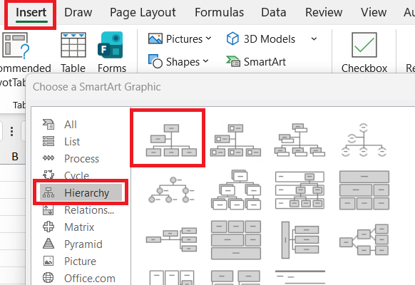 اضافه کردن نمودار سازمانی بدون فهرست-organization-chart