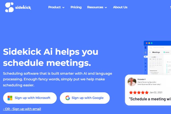 Sidekick AI منشی دیجیتالی برای هماهنگی جلسات - برنامه ریزی روزانه با هوش مصنوعی