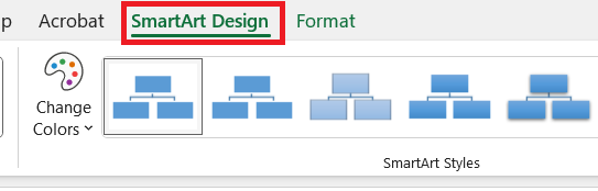 بخش smartartdesign- کشیدن چارت سازمانی در اکسل