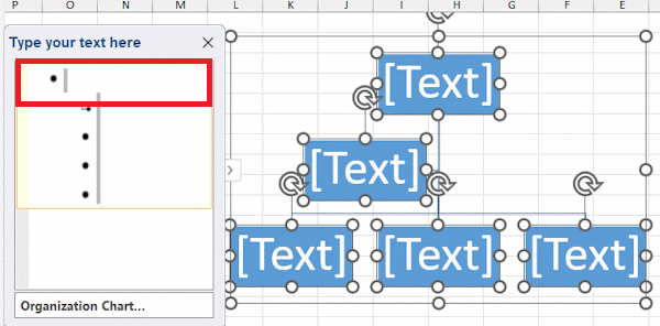 انتخاب باکس های نمودار-کشیدن چارت سازمانی در اکسل