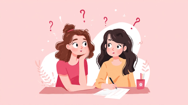 دو دختر در حال انجام دادن تکالیف