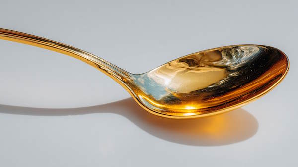 قاضق طلایی رنگ