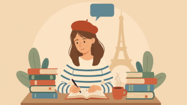 دانشجویی در حال مطالعه صرف فعل Etudier در فرانسه