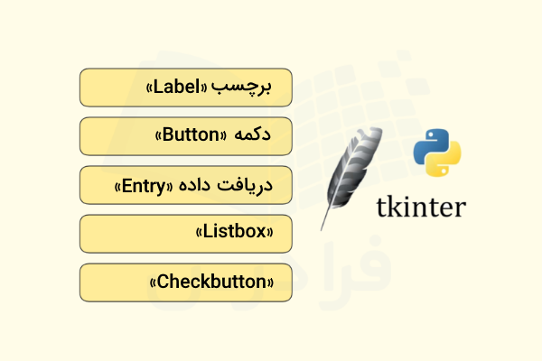 چند مورد از پرکاربردترین ویجت‌های کتابخانه Tkinter