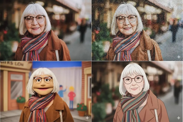 نمونه ادیت عکس با هوش مصنوعی گوگل یا ابزار Nano Banana