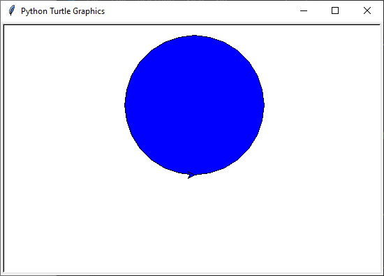 رسم دایره با کمک کتابخانه Turtle