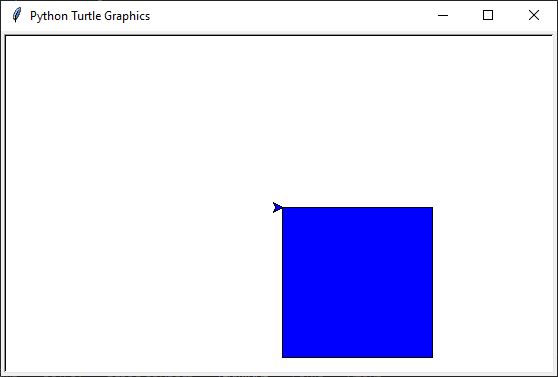 رسم مربع توپر با Turtle - رسم اشکال گرافیکی در پایتون