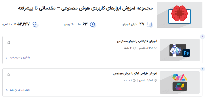 مجموعه آموزش ابزارهای کاربردی هوش مصنوعی – مقدماتی تا پیشرفته از فرادرس