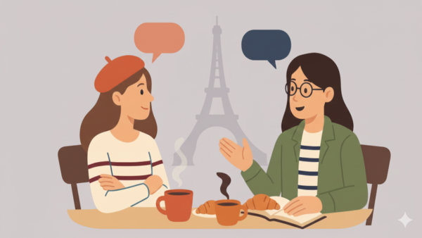 دانشآموزان در حال بحث درباره صرف فعل FAIRE در فرانسه