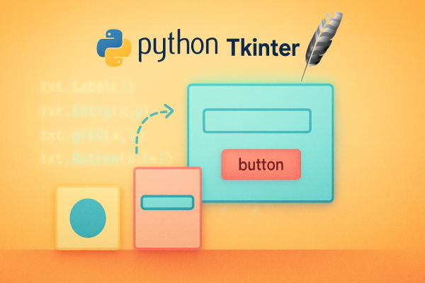 لوگوی کتابخانه Tkinter در کنار لوگوی پایتون