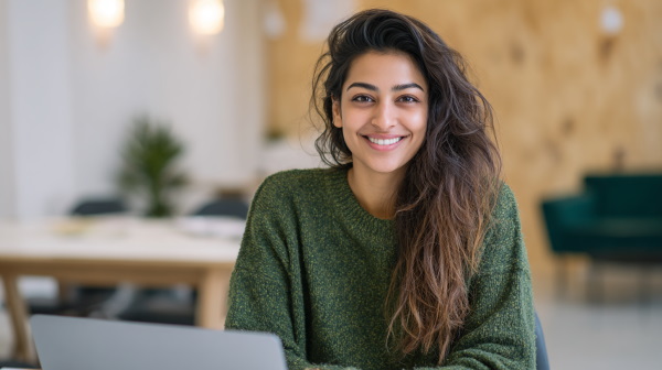 دانشجویی در حال مطالعه آنلاین