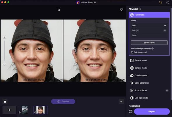 هوش مصنوعی ادیت عکس آنلاین HitPaw