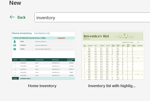 قالب‌های آماده انبارداری اکسل-inventory